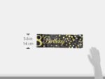 Oaktree UK 9ft Banner Sparkling Fizz 18th Birthday Black & Gold Holographic - Image 2