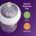 Philips Avent AirFree Vent Baby Bottle Newborn Gift Set - 4 Baby Milk Bottles with Air-Free Vent, Ultra-Soft Pacifier and Bottle Brush, Babies Aged 0-12 Months+ (Model SCD657/11) - Image 3
