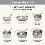 GreenPan Stainless Steel Tri-Ply Reserve 10 Piece Cookware Pots and Pans Set, Multiclad, PFAS-Free, Induction, Oven & Broiler Safe to 600°F, Heat Responsive Core, Dishwasher Safe, Glass Lids - Image 11