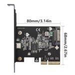 Watreketal PCIe3.0x4 To USB3.2 Type C Controller Card For Superior Data Transfer Speeds Up To 20Gbps Computer Connecting Accessory USB C Expansion Card - Image 3
