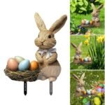 Easters Rabbits And Eggs Garden Stake PVC Waterproof Festive Outdoor Decoration Yard Ornament For Seasonal Celebration PVC Garden Stake - Image 10