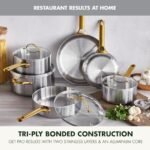 GreenPan Stainless Steel Tri-Ply Reserve 10 Piece Cookware Pots and Pans Set, Multiclad, PFAS-Free, Induction, Oven & Broiler Safe to 600°F, Heat Responsive Core, Dishwasher Safe, Glass Lids - Image 12