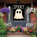 BlissYard Spooky Ghost Halloween House Flag 28 x 40 Inch Double Sided Decorative Fall Holiday Garden Flags Banner for Outdoor Porch Yard Decor Seasonal House Flags and Home Decorative Display - Image 8