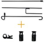 Garden Flag Stand-Holder-Pole with Flag Stopper and Clip Waterproof Powder-Coated Paint for House Flags,Decorative Yard Seasonal Flags - Image 2