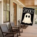 BlissYard Spooky Ghost Halloween House Flag 28 x 40 Inch Double Sided Decorative Fall Holiday Garden Flags Banner for Outdoor Porch Yard Decor Seasonal House Flags and Home Decorative Display - Image 3