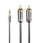 LINDY 3m 3.5mm to Phono Audio Cable Cromo Line Anthracite