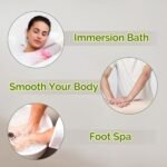 spa luxetique Bath Salts Gift Set 6-Pack, Foot and Body Sea Salts for Soaking, Wooden Scooper, 0.5oz Argan Oil, Bath Salts for Women Relaxing, Mother's Day Gifts for Mom - Image 6