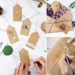 HAKACC Brown Gift Tags, 100 PCS 10 x 5cm Kraft Paper Tags with String for Present, Wedding, Halloween, Thanksgiving, Christmas - Image 2