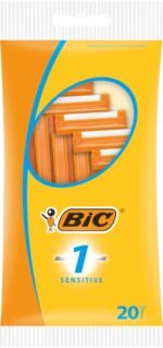BIC 1 Sensitive, Single Disposable Razor Blade for Men, Designed for a Comfortable, Sensitive Shave, Pack of 20 - Image 2