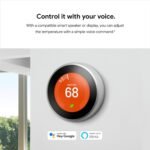 Google Nest Programmable Smart Learning Thermostat for Home, Compatible with Alexa (Polished Steel) - Image 3