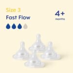 MAM Teats Size 3 | 4 Pack | Fast Flow | Suitable from 4+ Months | Fits All MAM Bottles | Made from SkinSoft Silicone | Baby Accessories - Image 7