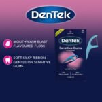 DenTek Comfort Clean Sensitive Gums Floss Picks, Soft & Silky Ribbon Floss, Gentle on Teeth and Sensitive Gums (150 Picks) - Image 4