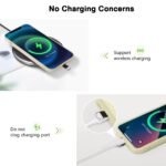 MoKo Adjustable Cell Phone Lanyard, Premium 8mm Thick Rope Mobile Phone Strap for iPhone, Samsung and More | Neck Strap×1, Wrist Strap×1, Lanyard Patch×2, Licht Green - Image 4