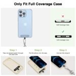 MoKo Adjustable Cell Phone Lanyard, Premium 8mm Thick Rope Mobile Phone Strap for iPhone, Samsung and More | Neck Strap×1, Wrist Strap×1, Lanyard Patch×2, Licht Green - Image 5