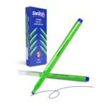 Swash Komfigrip Handwriting Pens, Triangular Grip Handwriting Pen For Added Control, Premium Handwriting Pens, Washable Ink Hand Writing Pens, Durable Fibre Tip Pens - Blue 12 Pack - Image 4