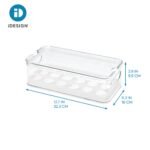 iDesign 18, Stackable BPA- Plastic Eggs, Portable Storage Box for Fridge or Kitchen Cupboard (Non Dishwasher safe), Clear/White, 32.3 cm x 16.1 cm x 9.9 cm - Image 5