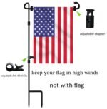 Garden Flag Stand-Holder-Pole with Flag Stopper and Clip Waterproof Powder-Coated Paint for House Flags,Decorative Yard Seasonal Flags - Image 7