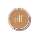 e.l.f. Halo Glow Powder Filter, Pressed Finishing Powder, Buildable Coverage, Crease-Resistant, Blurs the Appearance of Pores, With Velour Puff and Mirror, Vegan & Cruelty-Free, Medium Warm