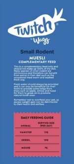 Wagg Twitch Small Rodent Food 1kg (Pack of 9) - Complementary Feed Muesli - Image 3