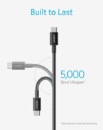 Anker 333 USB C to USB C Charger Cable (6ft 100W, 2-Pack), USB 2.0 Type C Charging Cable Fast Charge for MacBook Pro 2020, iPad Pro 2020, iPad Air 4, Samsung Galaxy S21, Pixel, Switch, LG, and More - Image 4