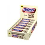 Snickers - White Chocolate Low Sugar Protein Bars | 12 x 57g Pack, Only 2g of Sugar per Bar, Hi Protein Energy Snack, 20g Protein