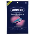 DenTek Comfort Clean Sensitive Gums Floss Picks, Soft & Silky Ribbon Floss, Gentle on Teeth and Sensitive Gums (150 Picks)