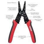 WGGE WG-015 Professional 8-inch Multi-Function Wire Stripper/Crimper, Cutter, Cable Stripper, Hand Tool - Image 4