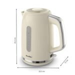 Breville Bold Vanilla Cream Electric Kettle | 1.7L | 3kW Fast Boil | Cream & Silver Chrome [VKT223] - Image 2