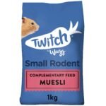 Wagg Twitch Small Rodent Food 1kg (Pack of 9) - Complementary Feed Muesli