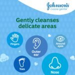 Johnson's Baby Cotton Buds (1 x Pack of 200) Soft & Gentle Ear Buds for Delicate Skin, Made of 100% Pure Cotton and Paper Sticks, Plastic-Free to Clean Delicate Areas, around Eyes and Outer Ear - Image 4