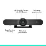 Logitech MeetUp Video Conferencing System, Ultra HD 4K/1080p/720p, 3 Microphones/Adjustable Speakers, Wide Field of View 120°, PC/Mac/Laptop/Macbook/Tablet - Black, 4K - Image 5