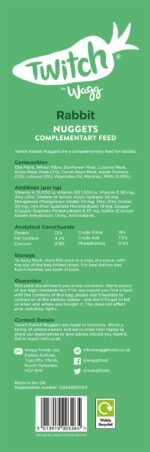 Wagg Twitch Rabbit Food 4kg (Pack of 3) - Complementary Feed Nuggets - Image 2