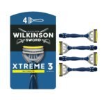 Wilkinson Sword Xtreme 3 Ultimate Men's Disposable Razors, Ultimate Addition to Wash Bags for Men's Grooming, Great Shavers for Routine Shaving, 4 Pack
