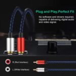NC XQIN RCA Cables 3 M, RCA Cable RCA Audio Cable [Hi-Fi Sound,Dual Shielded] 2RCA Male to 2RCA Male Stereo Audio Cable for Home Theater, HDTV, Amplifiers, Hi-Fi Systems, Car Audio - Image 3