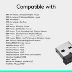 Logitech USB Unifying Receiver, 2.4 GHz Wireless Technology, USB Plug Compatible with all Logitech Unifying Devices like Wireless Mouse and Keyboard, PC / Mac / Laptop - Black - Image 3