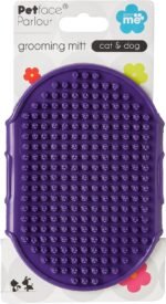 Petface Purple Rubber Grooming Mitt for Cats & Dogs (Pack of 1)