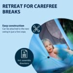 Hudora Nest Swing Tent, Polyester, Blue/Grey, 90 - Image 5