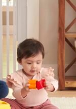 Fisher-Price Stacking Toy Baby’s First Blocks Set of 10 Shapes for Sorting Play for Infants Ages 6+ Months, FFC84 - Image 2