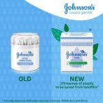 Johnson's Baby Cotton Buds (1 x Pack of 200) Soft & Gentle Ear Buds for Delicate Skin, Made of 100% Pure Cotton and Paper Sticks, Plastic-Free to Clean Delicate Areas, around Eyes and Outer Ear - Image 3