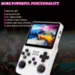 R36S Retro Handheld Video Game Console, 3.5Inch IPS Screen Video Player 64g TF Card 10,000+ Games Retro Handheld Game Console, With Open Source Linux System (Dark Blue) - Image 2