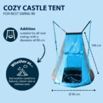 Hudora Nest Swing Tent, Polyester, Blue/Grey, 90 - Image 7