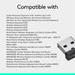 Logitech USB Unifying Receiver, 2.4 GHz Wireless Technology, USB Plug Compatible with all Logitech Unifying Devices like Wireless Mouse and Keyboard, PC / Mac / Laptop - Black - Image 4