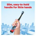 Colgate Kids Battery Batman Extra Soft Bristles Toothbrush, 3+ Years, with Sonic Vibrating Bristles to Remove More Plaque and Slim Easy to Hold Handles - Image 4