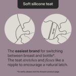 Tommee Tippee Natural Start Glass Baby Bottle for 0m+, 1x 250ml Baby Bottle with Slow Flow Breast-Like Teat for a Natural Latch, Self-Sterilising and BPA Free, Baby Feeding Essentials - Image 5