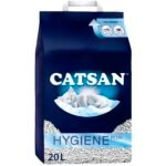CATSAN - Hygiene Plus Non-Clumping Adult Cat Litter and Kitten Litter - 20L - 100% Natural and Absorbent