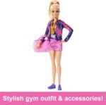 BARBIE Gymnastic Fun Play Set with Balance Beam and Over 10 Thematic Matching Pieces for Victory Stories, HRG52, Blonde Doll - Image 4