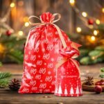 Christmas Drawstring Gift Wrapping Bags - 28pcs Assorted Size Xmas Present Bags Reusable Large Gift Goody Bags for Christmas Party - Image 3