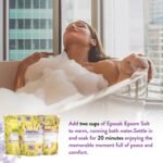 Epsom Salt for Soaking, 9 lb Scented Bath Salts for Women, Lavender & Eucalyptus & Coconut, Epsom Salt Bulk Bath Spa Set Gifts for Women, Mother's Day Gifts, 3lb (Pack of 3) - Image 5