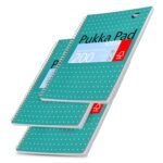 Pukka Pad A4+ Metallic Jotta Notebook 22.5x29.6 cm Wirebound, 80 GSM Paper, 200 Pages, 8mm Lined with 4-Hole Punch Margins, Perforated Edges Notebook for School & Office (Green) (Pack of 3)