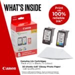 Canon Ink & Paper Multipack - PG-545/CL-546 Genuine Printer Ink Cartridges 2 Pack (1 x Black, 1 x Colour) & 4x6 Photo Paper (50 x Sheets) - Image 8